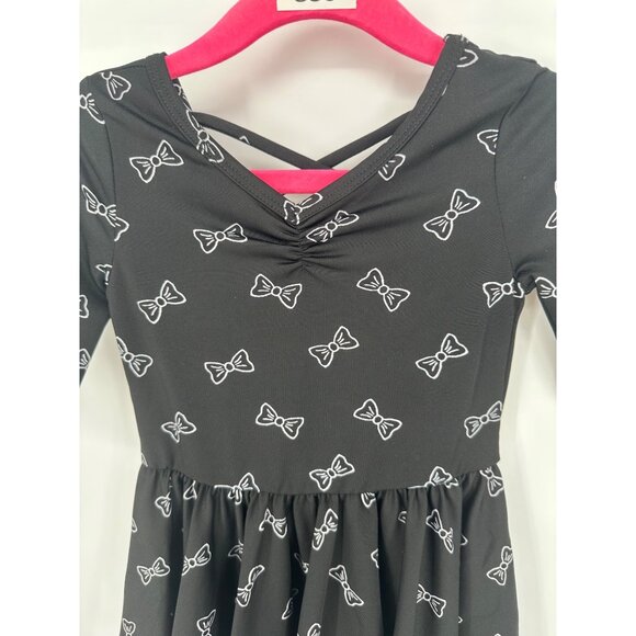 Dotdotsmile Girls Dress Size 12/24 Months Black with White Bows New With Tags - Picture 2 of 6